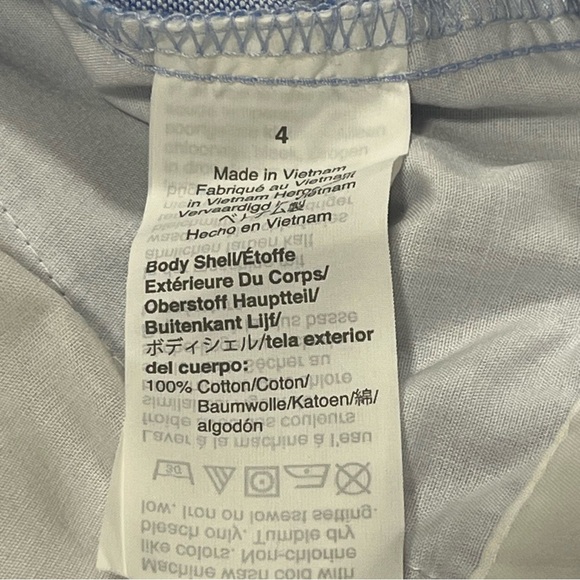 J. Crew Blue Cotton Shorts Poplin Preppy Classic Summer Shorts Womens Size 4 - Picture 13 of 14